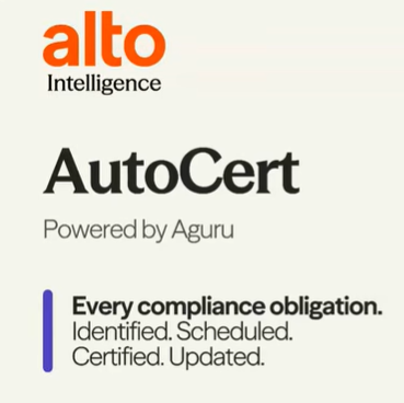 AutoCert, part of the Alto Intelligence suite, powered by Aguru